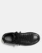 COACH®,C101 LOW TOP SNEAKER,Leather,Black,Inside View,Top View