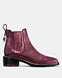 COACH®,BOWERY CHELSEA BOOT,Suede,Bordeaux,Angle View