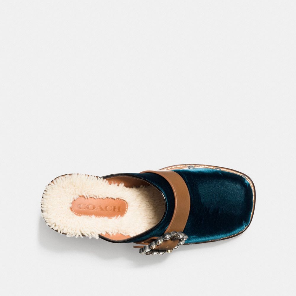 Clog Slide With Glitter Heel