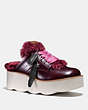 COACH®,TROOPER SLIDE,Leather,Wine,Front View