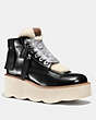 COACH®,HIGH TOP TROOPER,Leather,Black,Front View