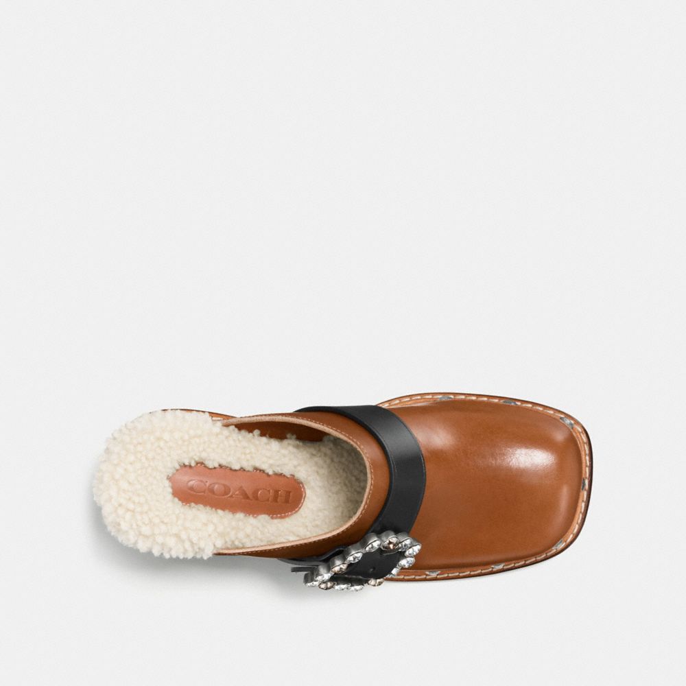 Clog Slide With Glitter Heel