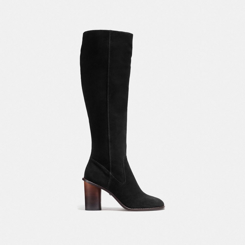 COACH®,OMBRE HEEL BOOT,Black,Angle View