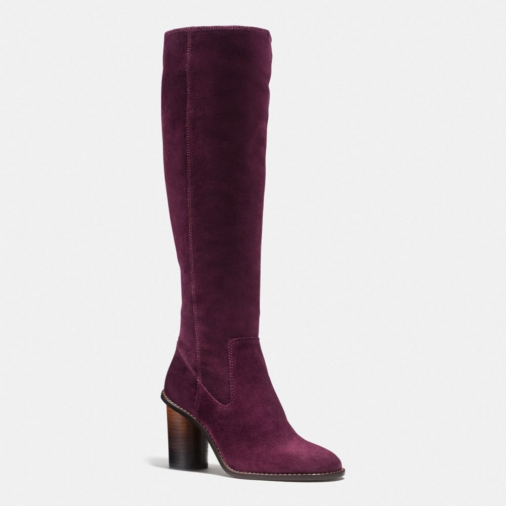COACH®,OMBRE HEEL BOOT,OXBLOOD,Front View