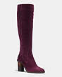COACH®,OMBRE HEEL BOOT,Leather,OXBLOOD,Front View