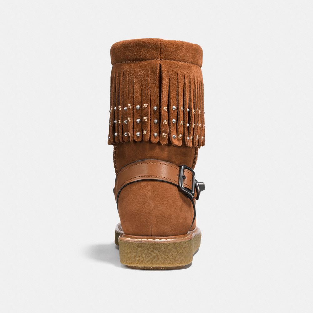 Roccasin Shearling Boot With Beads