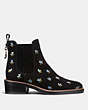COACH®,BOWERY CHELSEA BOOT,Suede,Black,Angle View