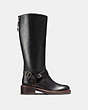 COACH®,SUTTON BOOT,Leather,Black,Angle View