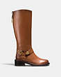 COACH®,SUTTON BOOT,Leather,Saddle,Angle View