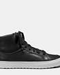 COACH®,C202 SNEAKER,Leather,Black,Angle View