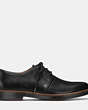 COACH®,ALSTON DERBY,Leather,Black,Angle View