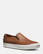COACH®,UNION SLIP ON SNEAKER,Leather,Saddle,Front View