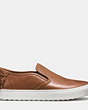 COACH®,UNION SLIP ON SNEAKER,Leather,Saddle,Angle View