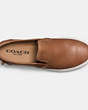 COACH®,UNION SLIP ON SNEAKER,Leather,Saddle,Inside View,Top View
