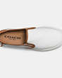 COACH®,UNION SLIP ON SNEAKER,Leather,White,Inside View,Top View