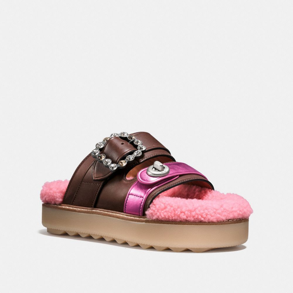 Turnlock Slide With Shearling