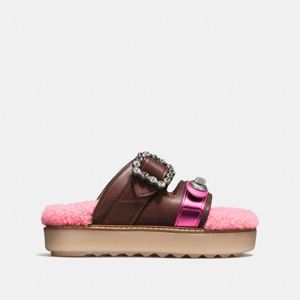 Turnlock Slide With Shearling