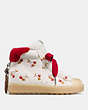COACH®,HIGH TOP HIKER IN CHERRY PRINT,Leather,Chk Cherry/Ant Wt/Chry,Angle View