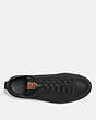 COACH®,C121 LOW TOP SNEAKER,Leather,Black,Inside View,Top View
