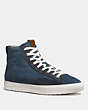 COACH®,C227 HIGH TOP,Leather,Dusk/Midnight Navy,Front View