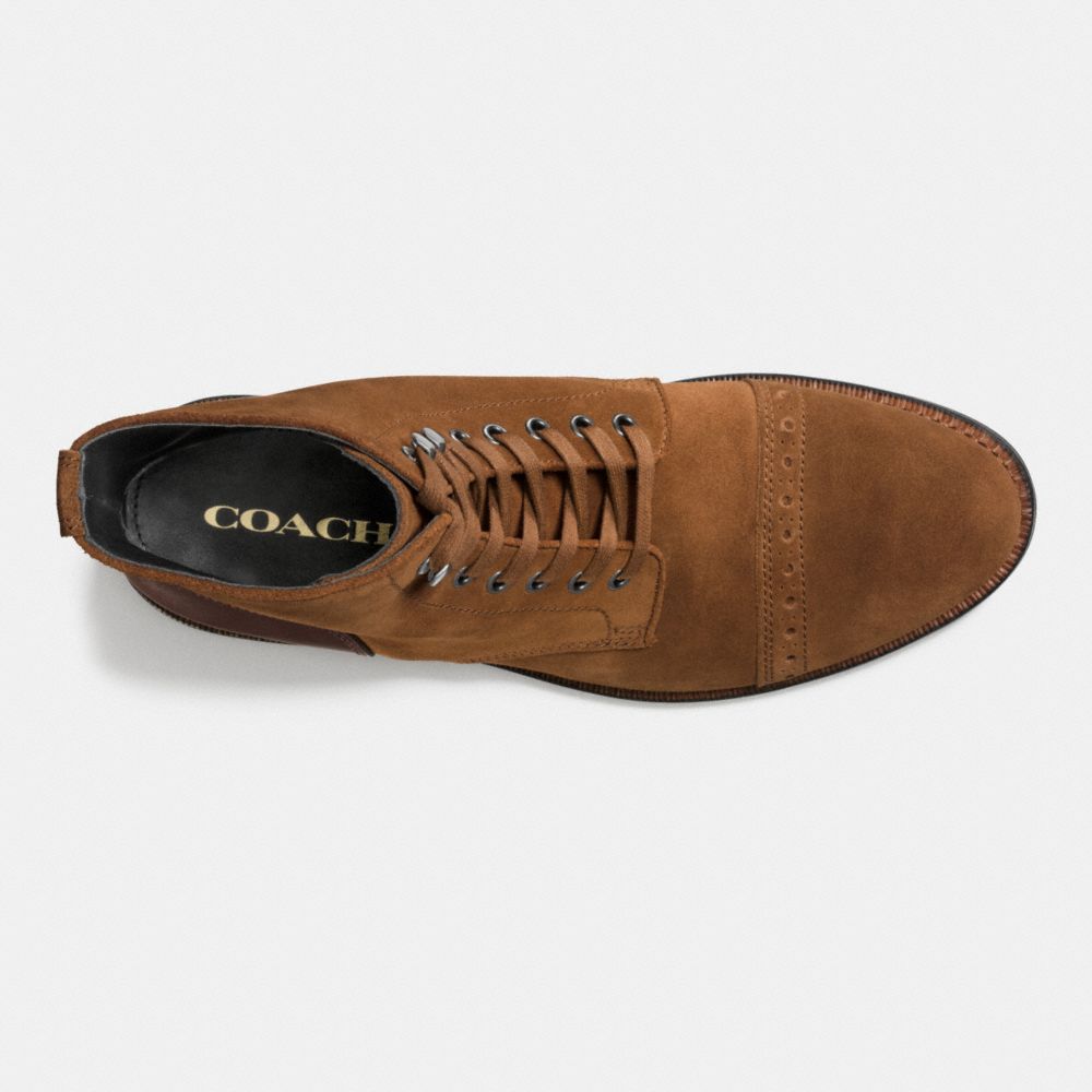 Coach bleecker shop cap toe boots