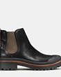 COACH®,CEDAR CHELSEA BOOT,Leather,Black,Angle View