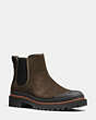 COACH®,CEDAR CHELSEA BOOT,Leather,Combat Green,Front View