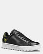 COACH®,REXY C101 SNEAKER,Leather,Black,Front View