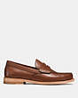 COACH®,MANHATTAN LOAFER,Leather,Dark Saddle,Angle View