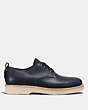 COACH®,DERBY,Leather,Midnight Navy,Angle View