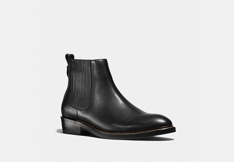 COACH®,CHELSEA BOOT,Leather,Black,Front View