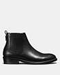 COACH®,CHELSEA BOOT,Leather,Black,Angle View