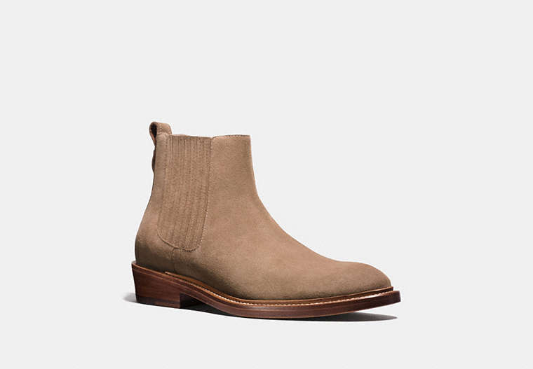 COACH®,CHELSEA BOOT,Leather,SAND,Front View