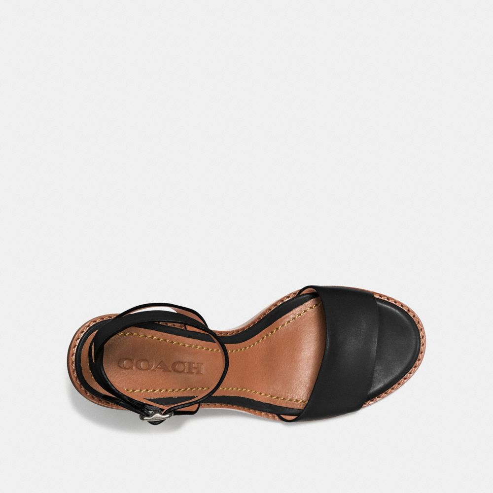 COACH®: Mid Heel Sandal With Tea Rose