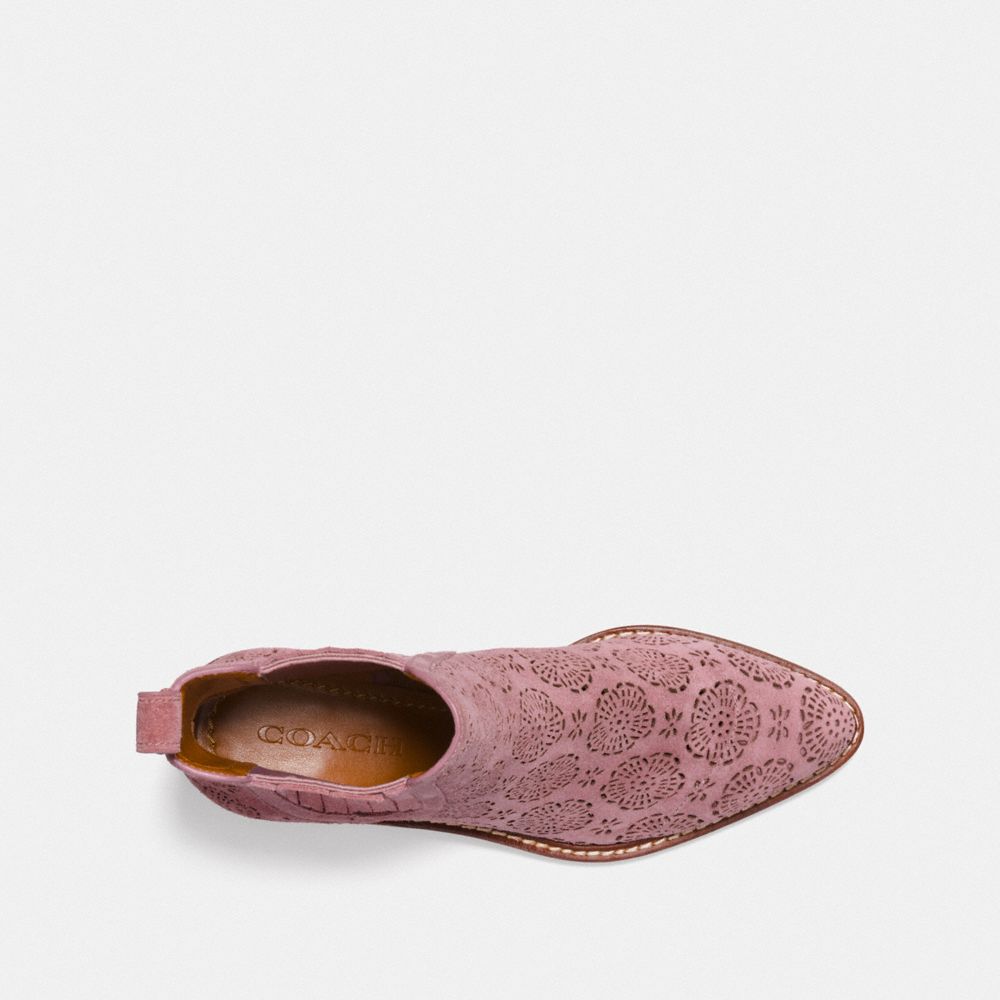 COACH®,Bowery Chelsea Boot With Cut Out Tea Rose,,Inside View,Top View