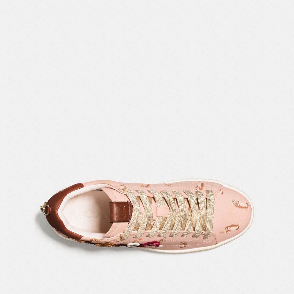 Coach c101 low outlet top sneaker pink