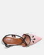 COACH®,FLAT WITH PRAIRIE RIVETS,Leather,PINK/BLACK,Inside View,Top View