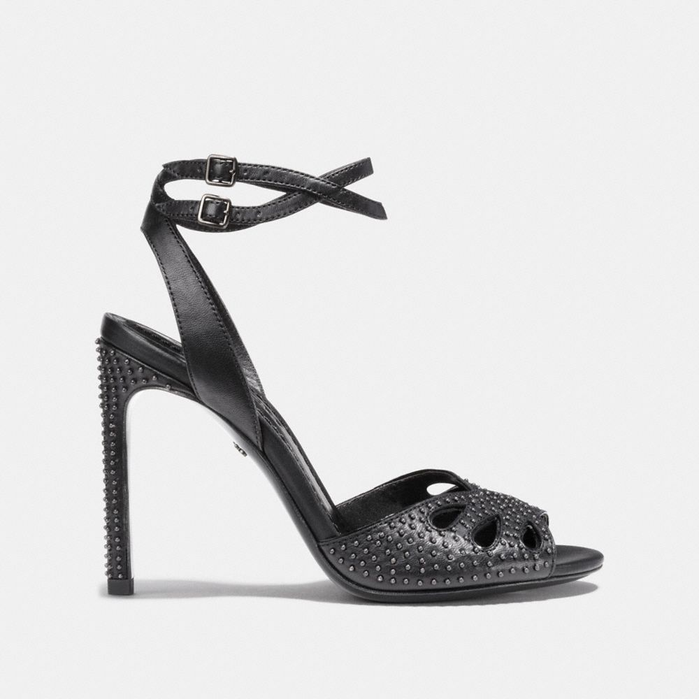 COACH®,Heel Sandal With Prairie Rivets,,Angle View