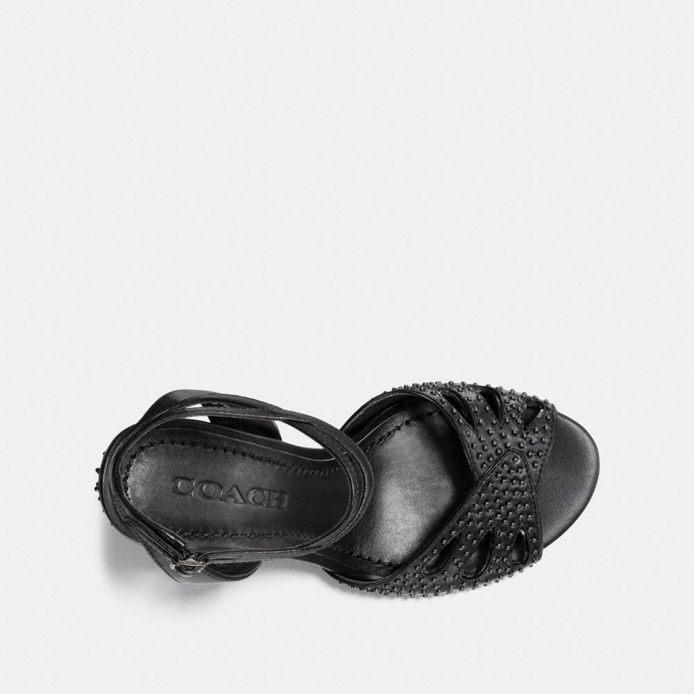 COACH®,Heel Sandal With Prairie Rivets,,Inside View,Top View