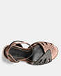 COACH®,HEEL SANDAL WITH PRAIRIE RIVETS,Leather,ROSEGOLD/GUNMETAL,Inside View,Top View