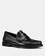 COACH®,MANHATTAN LOAFER,Leather,Black,Front View