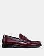 COACH®,MANHATTAN LOAFER,Leather,Cabernet,Angle View