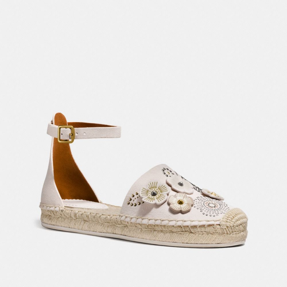 COACH Ankle Strap Astor Espadrille With Tea Rose Rivets