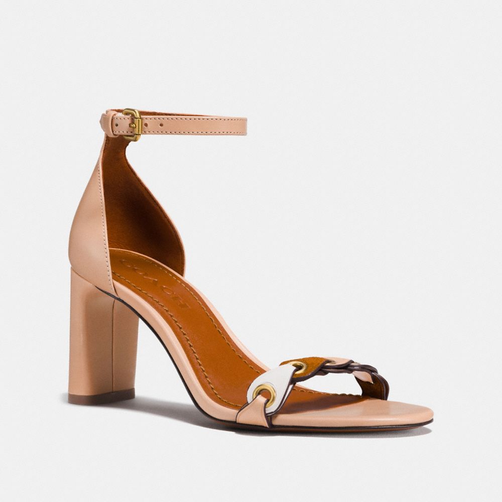 COACH®: Heel Sandal With Coach Link