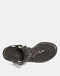 COACH®,TEA ROSE JELLY SANDAL,Rubber,Black,Inside View,Top View