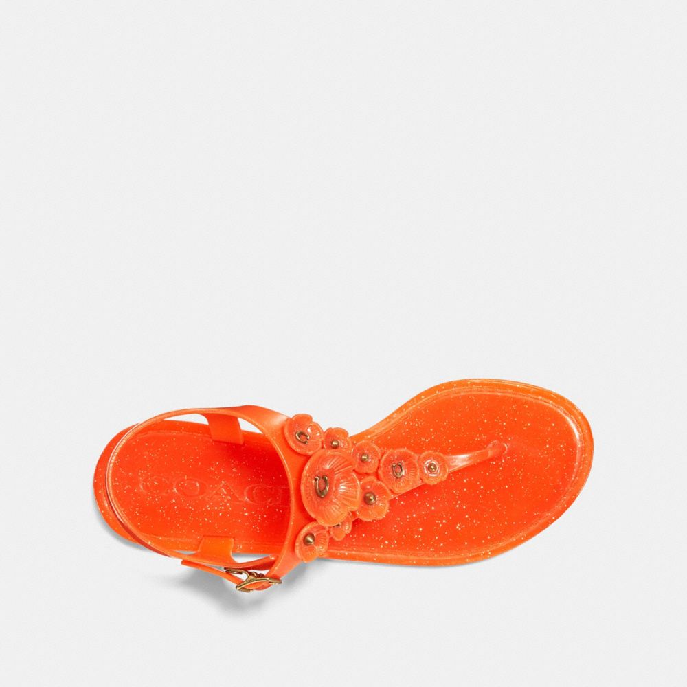 COACH®,Tea Rose Jelly Sandal,,Inside View,Top View