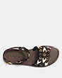 COACH®,SANDAL WITH COACH LINK,mixedmaterial,Fatigue/Chalk/Black,Inside View,Top View