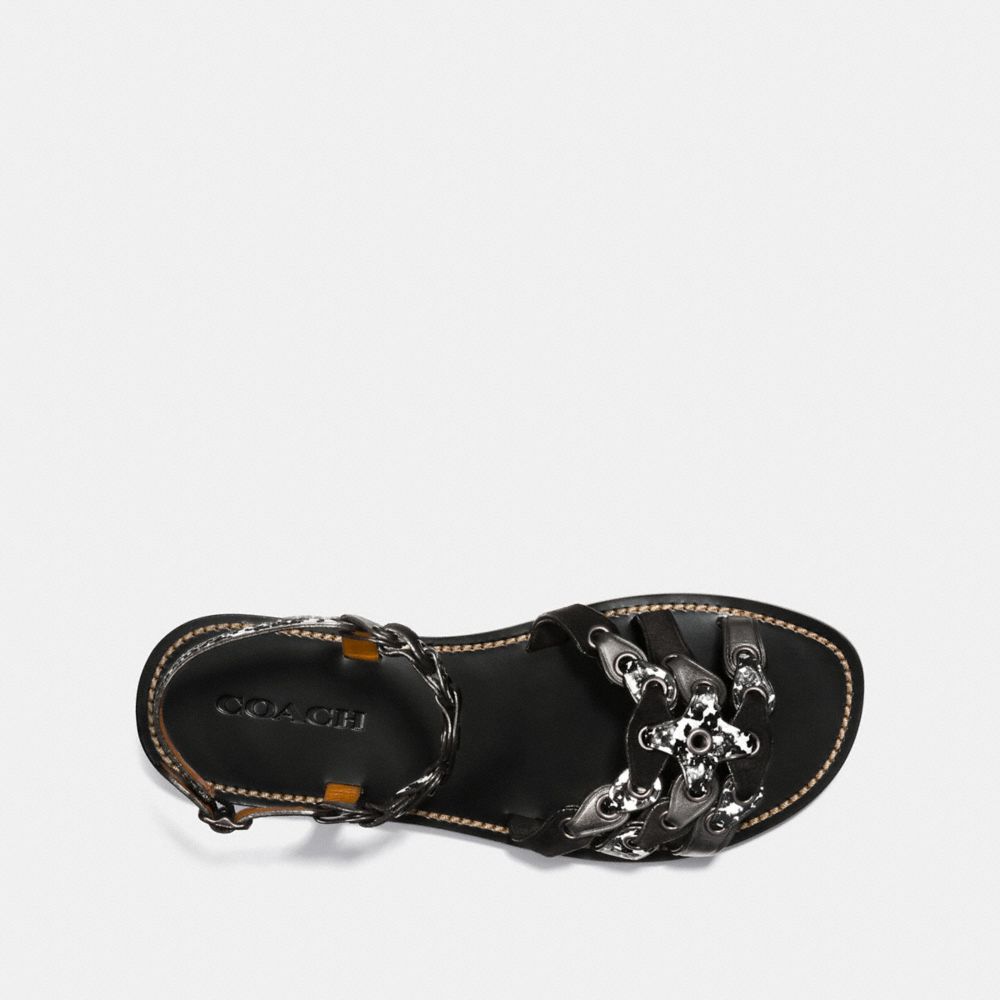 COACH®,Sandal With Coach Link,,Inside View,Top View