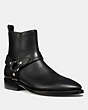 COACH®,HARNESS BOOT,Leather,Black,Front View