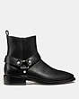COACH®,HARNESS BOOT,Leather,Black,Angle View